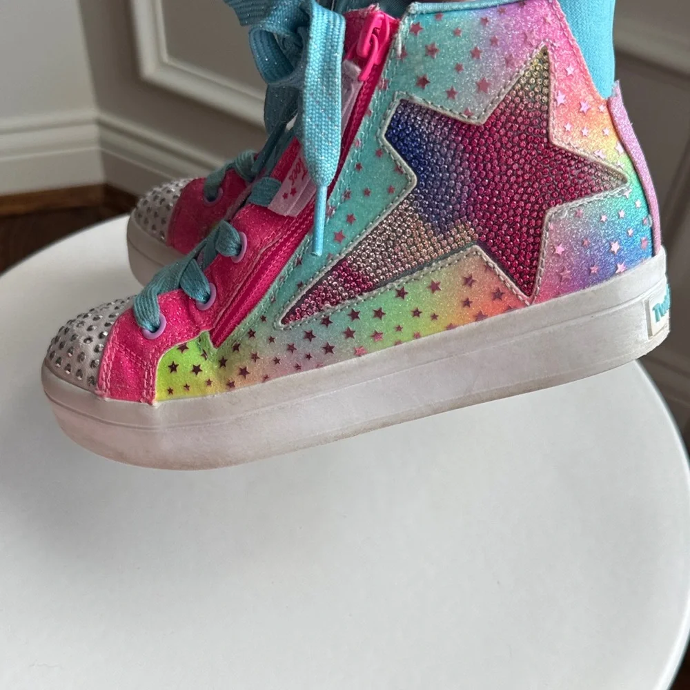 Sketchers Twinkle Toes Colorful Kids High-Top Sneakers Size US 1.5 - Picture 8 of 12